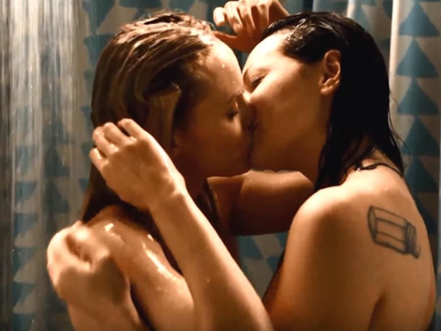 lesbians in the shower